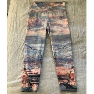 Beach Bonfire Patterned Leggings